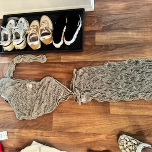 Zara Gray Knit Skirt Set